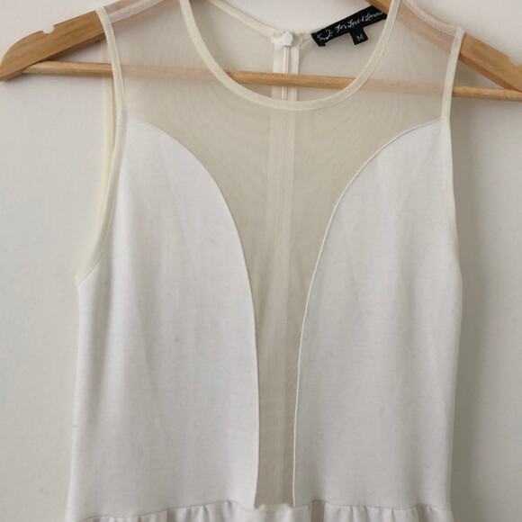 For Love & Lemons White Lulu Dress Sheer Back Size M - Picture 3 of 9